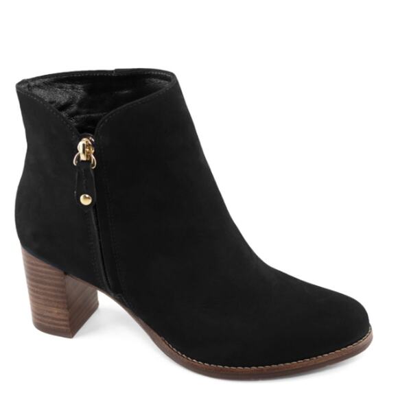 Marc Joseph New York Womens Grand Central Ankle Bootie US 7 M Black Nubuck NWOB - Picture 1 of 11